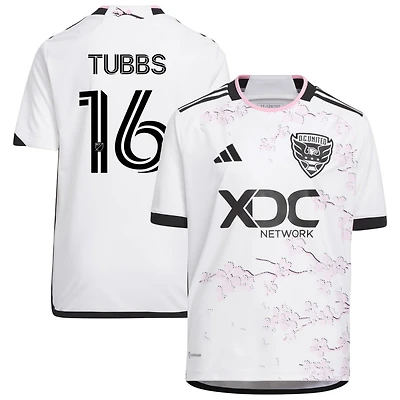 Garrison Tubbs Youth adidas White D.C. United 2023 The Cherry Blossom Kit Replica Custom Jersey