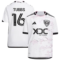 Garrison Tubbs Youth adidas White D.C. United 2023 The Cherry Blossom Kit Replica Custom Jersey