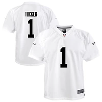 Tre Tucker Youth Nike White Las Vegas Raiders Team Custom Game Jersey