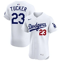Kyle Tucker Men's Nike White Los Angeles Dodgers Home Elite Custom Jersey