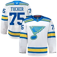 Tyler Tucker Men's Fanatics White St. Louis Blues Away Authentic Pro Custom Jersey