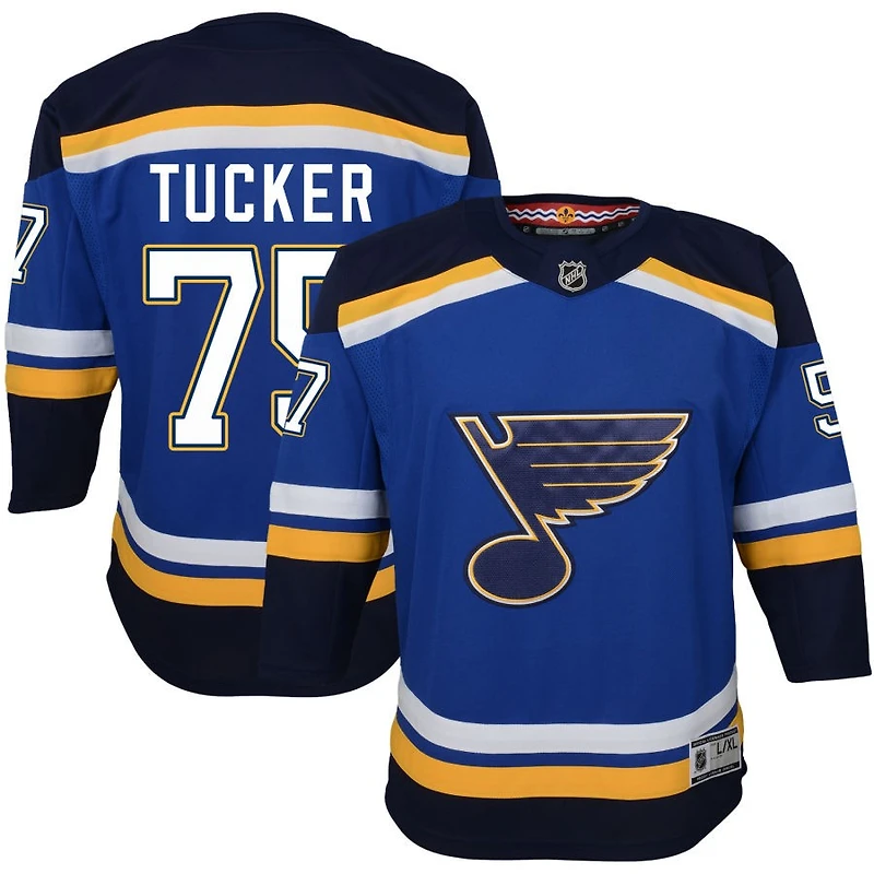 Tyler Tucker Youth Blue St. Louis Blues Home Premier Custom Jersey