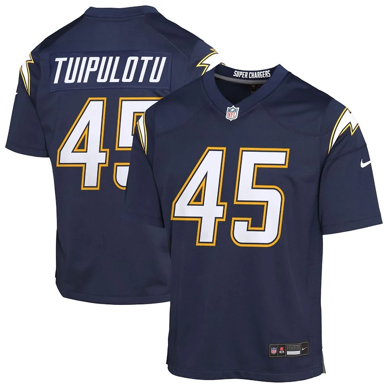 Tuli Tuipulotu Youth Nike Navy Los Angeles Chargers Alternate Super Chargers Game Custom Jersey