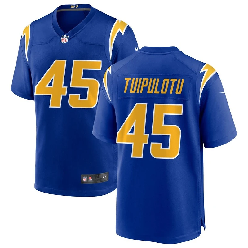 Tuli Tuipulotu Men's Nike Royal Los Angeles Chargers Alternate Custom Game Jersey