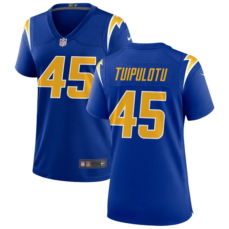 Tuli Tuipulotu Women's Nike Royal Los Angeles Chargers Alternate Custom Game Jersey