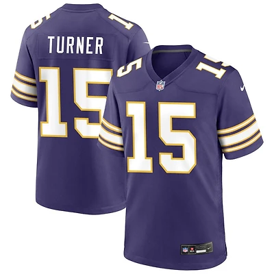 Dallas Turner Men's Nike Purple Minnesota Vikings Classic Custom Game Jersey