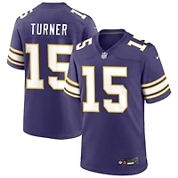 Dallas Turner Men's Nike Purple Minnesota Vikings Classic Custom Game Jersey