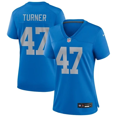 Ezekiel Turner Women's Nike Blue Detroit Lions Alternate Custom Game Jersey