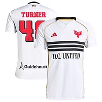 Gavin Turner Men's adidas White D.C. United 2025 Third Replica Custom Jersey