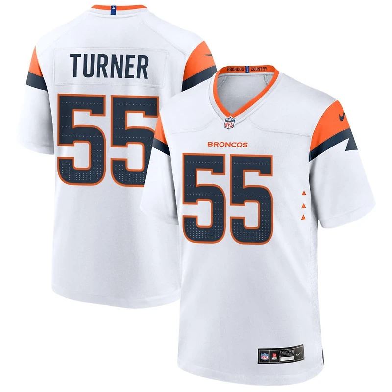 Jordan Turner Men's Nike  White Denver Broncos Mile High Collection Custom Game Jersey