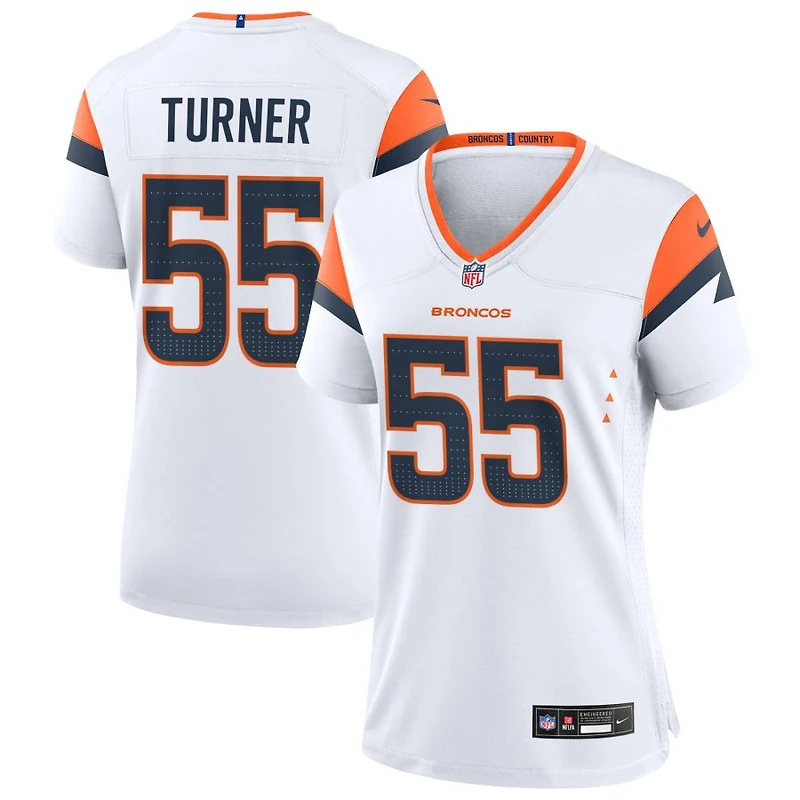 Jordan Turner Women's Nike  White Denver Broncos Mile High Collection Custom Game Jersey