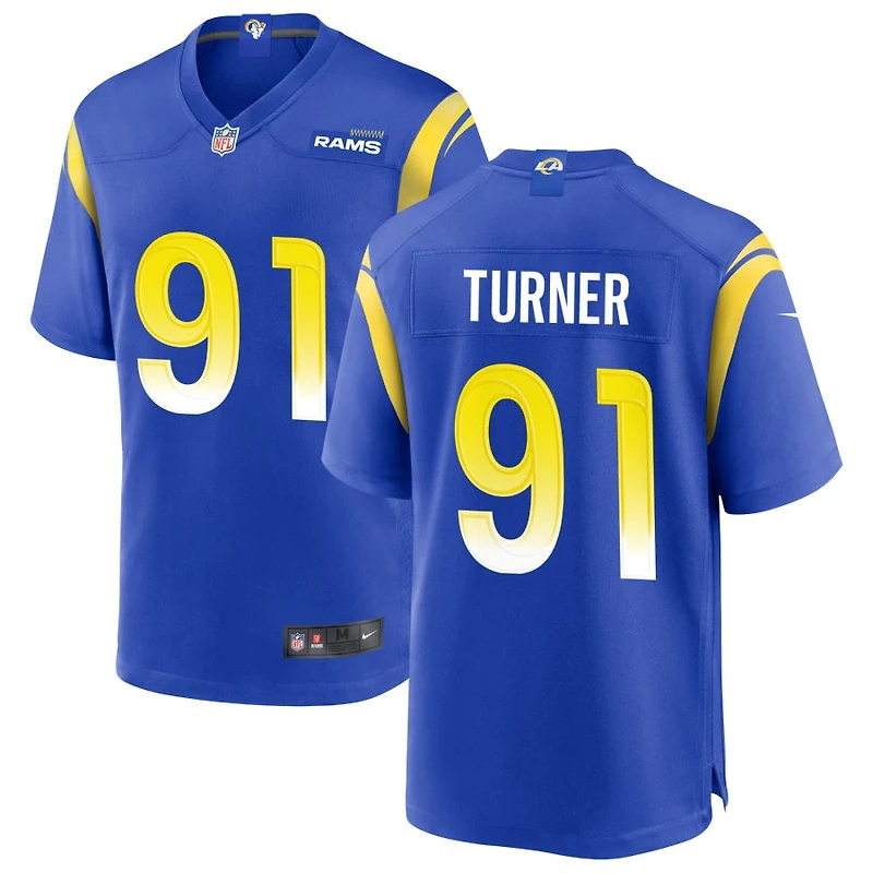 Kobie Turner Men's Nike Royal Los Angeles Rams Custom Game Jersey