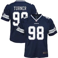Payton Turner Youth Nike Navy Dallas Cowboys Custom Game Jersey
