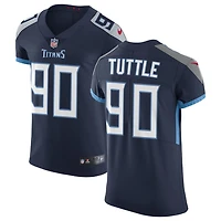 Shy Tuttle Men's Nike Navy Tennessee Titans Vapor Untouchable Custom Elite Jersey