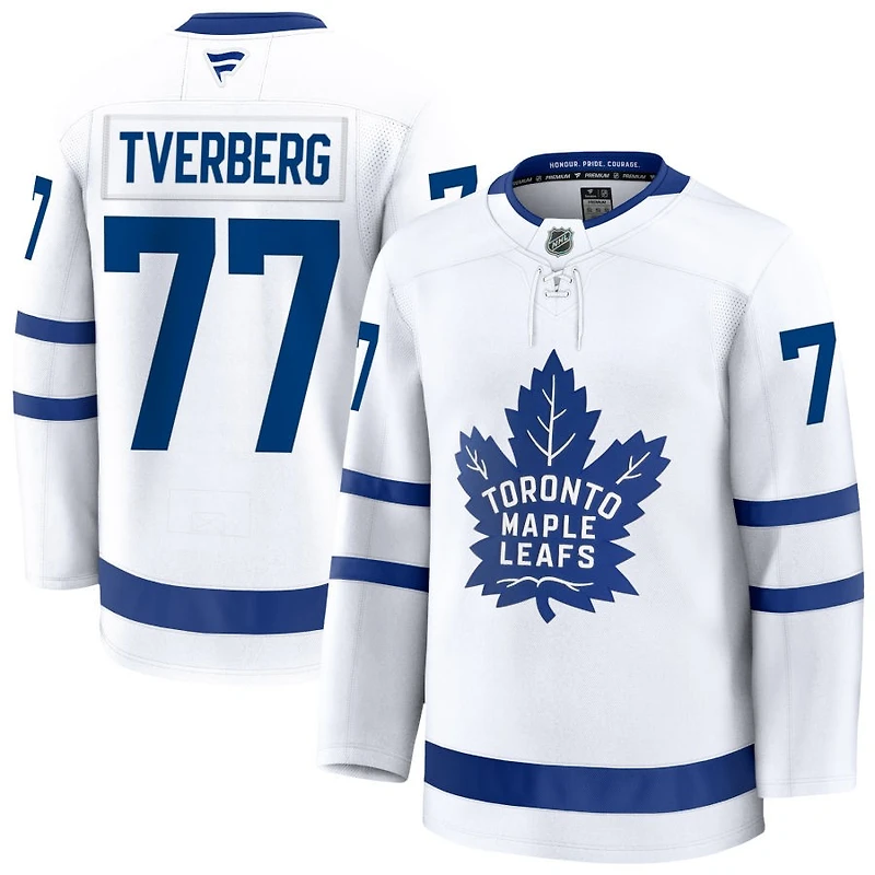 Ryan Tverberg Men's Fanatics White Toronto Maple Leafs Away Premium Custom Jersey