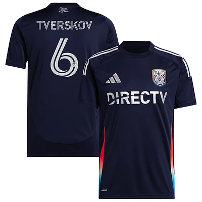 Jeppe Tverskov Men's adidas Navy San Diego FC 2025 State of Flow Replica Custom Jersey