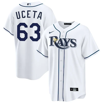 Edwin Uceta Men's Nike  White Tampa Bay Rays Home Custom Replica Jersey