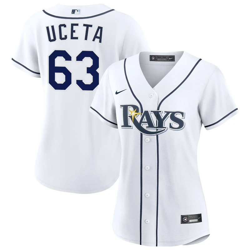 Edwin Uceta Women's Nike  White Tampa Bay Rays Home Custom Replica 2.0 Jersey