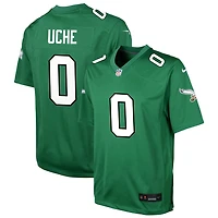 Joshua Uche Youth Nike Kelly Green Philadelphia Eagles Alternate Custom Game Jersey