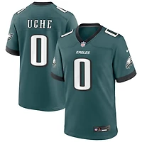 Joshua Uche Men's Nike Midnight Green Philadelphia Eagles Custom Game Jersey