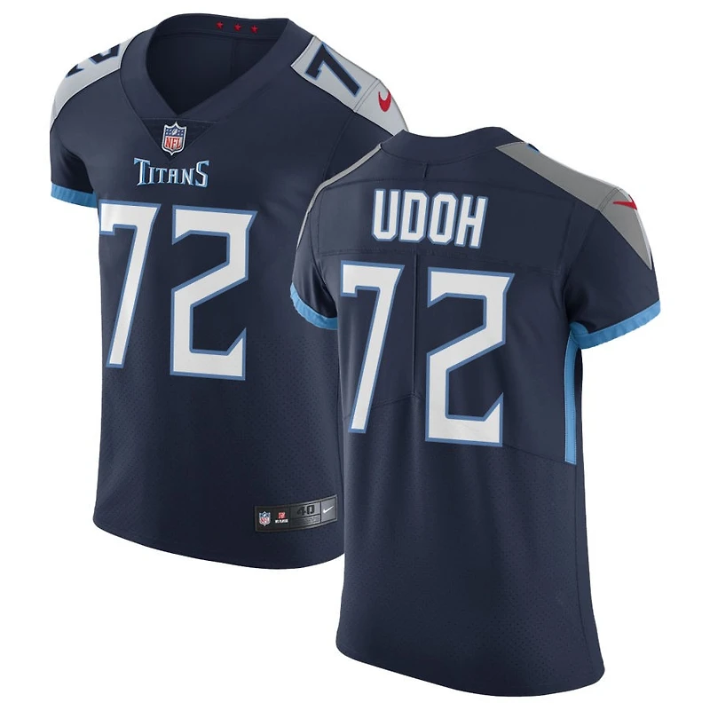 Olisaemeka Udoh Men's Nike Navy Tennessee Titans Vapor Untouchable Custom Elite Jersey