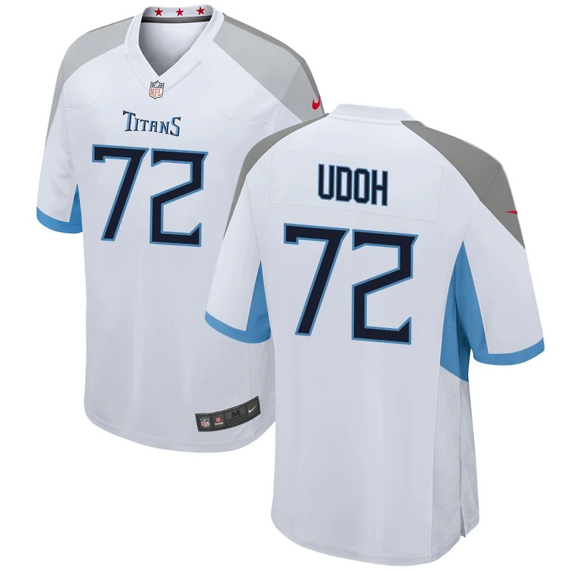 Olisaemeka Udoh Men's Nike White Tennessee Titans Custom Game Jersey