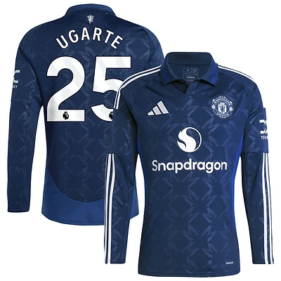 Manuel Ugarte Men's adidas Navy Manchester United 2024/25 Away Replica Long Sleeve Custom Jersey