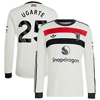 Manuel Ugarte Men's adidas Originals  Cream Manchester United 2024/25 Third Custom Replica Long Sleeve Jersey