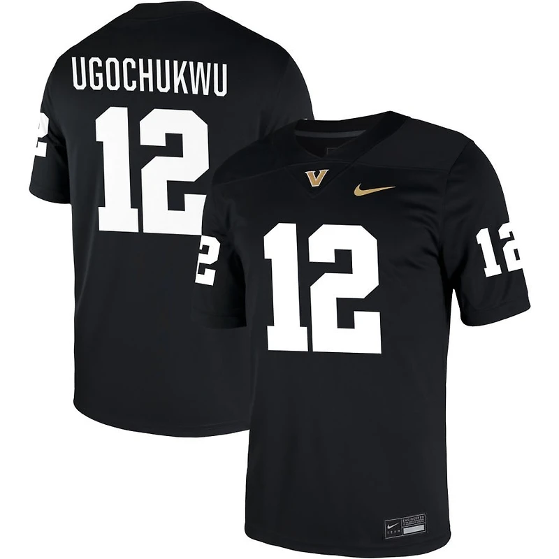 Jeffrey Ugochukwu Men's Nike Black Vanderbilt Commodores NIL Pick-A-Player Game Jersey