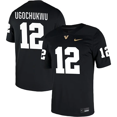 Jeffrey Ugochukwu Men's Nike Black Vanderbilt Commodores NIL Pick-A-Player Game Jersey