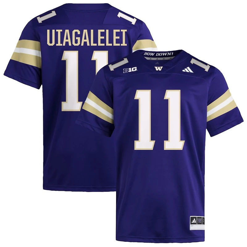 Ta'ita'i Uiagalelei Men's adidas  Purple Washington Huskies NIL Pick-A-Player Home Premier Football Jersey