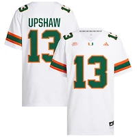 Daylyn Upshaw Men's adidas  White Miami Hurricanes NIL Pick-A-Player White Premier Football Jersey