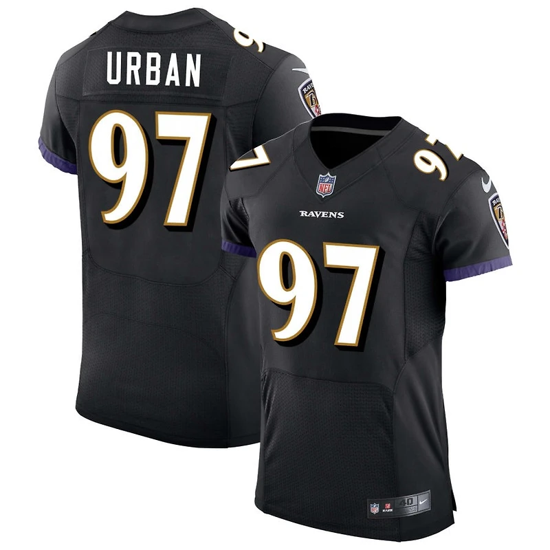 Brent Urban Men's Nike Black Baltimore Ravens Speed Machine Elite Custom Jersey