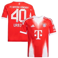 Jonas Urbig Youth adidas Red Bayern Munich 2025/26 Home Replica Custom Jersey