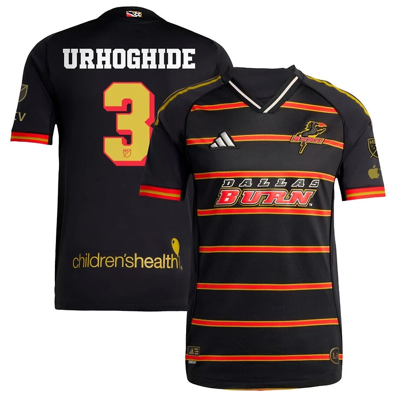 Osaze Urhoghide Men's adidas Black FC Dallas 2025 Third Authentic Custom Jersey