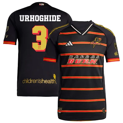 Osaze Urhoghide Men's adidas Black FC Dallas 2025 Third Authentic Custom Jersey