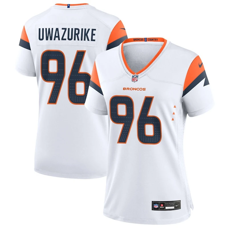 Eyioma Uwazurike Women's Nike White Denver Broncos Mile High Collection Custom Game Jersey