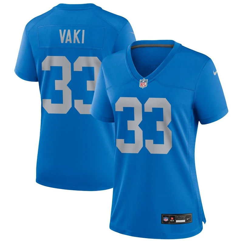 Sione Vaki Women's Nike Blue Detroit Lions Alternate Custom Game Jersey