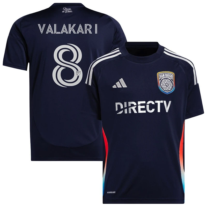 Onni Valakari Youth adidas  Navy San Diego FC 2025 State of Flow Replica Custom Jersey
