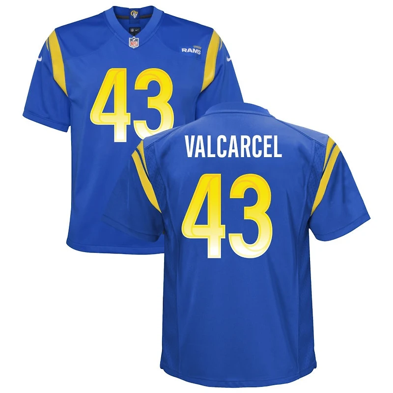 Nate Valcarcel Youth Nike Royal Los Angeles Rams Custom Game Jersey
