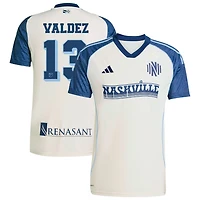Xavier Valdez Men's adidas White Nashville SC 2025 Third Replica Custom Jersey