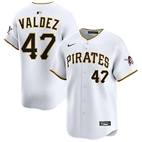 Enmanuel Valdez Men's Nike White Pittsburgh Pirates Home Limited Custom Jersey