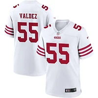 Sebastian Valdez Men's Nike White San Francisco 49ers Game Custom Player Jersey