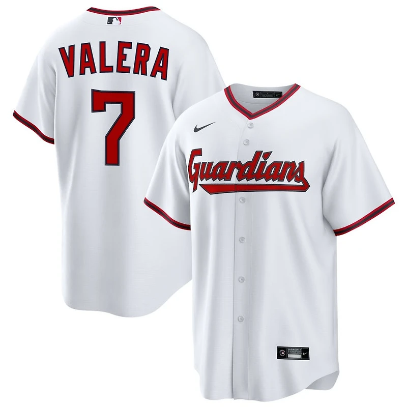 George Valera Men's Nike  White Cleveland Guardians Home Custom Replica Jersey