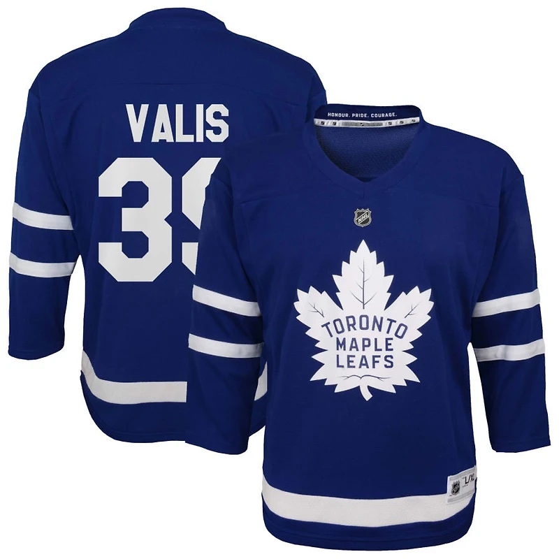 Borya Valis Youth  Blue Toronto Maple Leafs Home Replica Custom Jersey