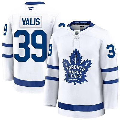 Borya Valis Men's Fanatics White Toronto Maple Leafs Away Premium Custom Jersey