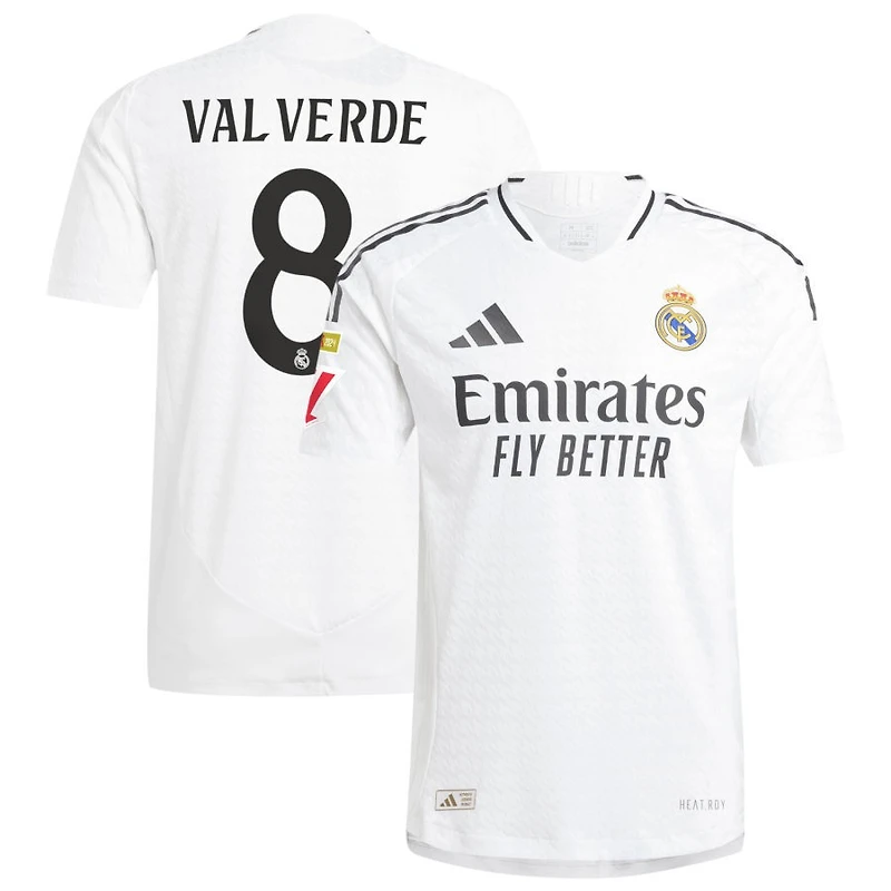Federico Valverde Men's adidas  White Real Madrid 2024/25 Home Authentic Custom Jersey