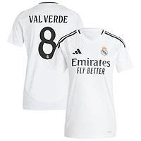 Federico Valverde Women's adidas  White Real Madrid 2024/25 Home Replica Custom Jersey