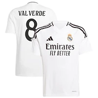Federico Valverde Youth adidas  White Real Madrid 2024/25 Home Replica Custom Jersey