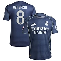 Federico Valverde Men's adidas Blue Real Madrid 2025/26 Away Authentic Custom Jersey